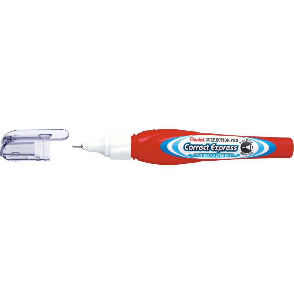 Ручка-корректор Pentel Correct Express, 7 мл, фирменная упаковкаPZLE53-W Ручка-корректор Pentel Correct Express, 7 мл, фирменная упаковкаPZLE53-WРучка-корректор Pentel Correct Express предназначена для коррекции записи, удаления ошибок и опечаток. Ручка очень компактная, ее можно положить в детский пенал или сумку. Редактирование текста производится при помощи специальной белой жидкости, которая находится в прочном пластиковом корпусе ручки. Тонкий шариковый металлический наконечник обеспечивает точность исправлений мельчайших деталей. Для предотвращения высыхания жидкости в комплект входит удобный колпачок с клипом, который плотно закрывается. Рекомендуемый возраст от 3 лет.
