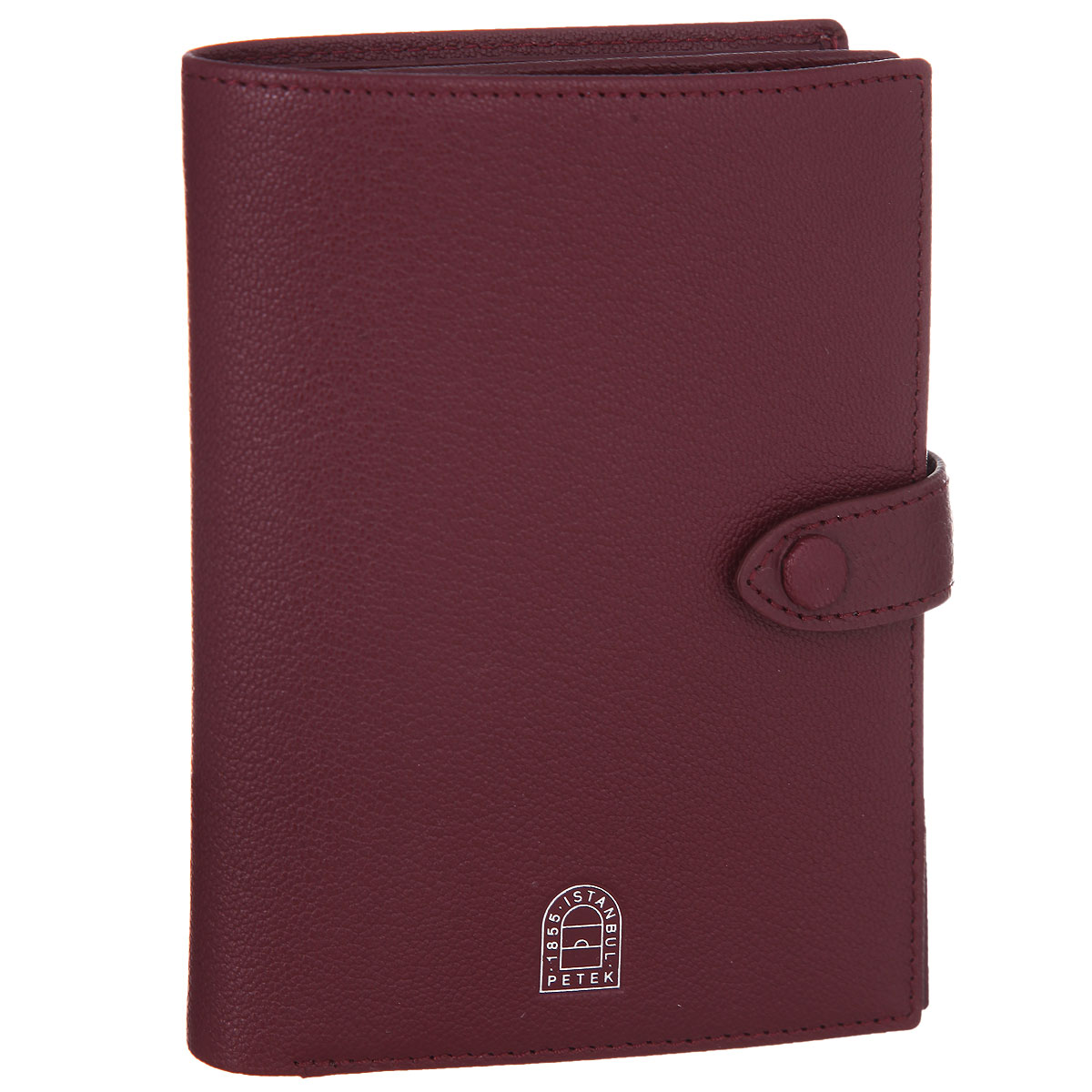 Портмоне Petek 1855, цвет: бордовый. S15020.ALS.03S15020.ALS.03 Burgundy Портмоне Petek 1855, цвет: бордовый. S15020.ALS.03S15020.ALS.03 BurgundyЭлегантное женское портмоне Petek1855 выполнено из натуральной кожи с зернистой текстурой. Изделие оформлено тиснением с логотипом бренда. Портмоне раскладывается и закрывается хлястиком на кнопку. Внутри расположено отделение для загранпаспорта, кармашек для посадочного талона, четыре кармашка для кредитных карт, один из которых с сеткой, два отделения для купюр, пять накладных карманов для документов. Такое портмоне станет отличным подарком для человека, ценящего качественные и стильные вещи.