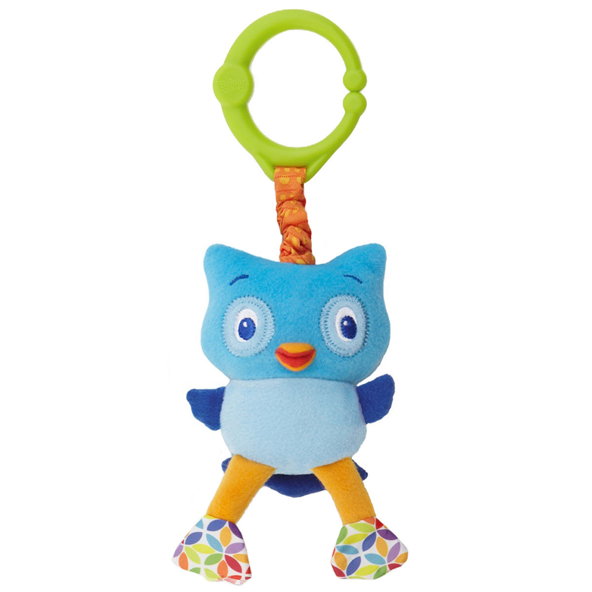 Bright Starts Мягкая развивающая игрушка-подвеска Дрожащий дружок: Сова8808-6 Bright Starts Мягкая развивающая игрушка-подвеска Дрожащий дружок: Сова8808-6Развивающая мягкая игрушка-подвеска Bright Starts Дрожащий дружок: Сова выполнена из текстильного материала различных цветов в виде милого совенка. К сове крепится текстильная веревочка. Если игрушку потянуть вниз, то она начнет вибрировать до тех пор, пока веревочка не вернется в исходное положение. С помощью пластикового кольца игрушку легко можно прикрепить к кроватке, коляске или игровой дуге малыша. Развивающая мягкая игрушка-подвеска Дрожащий дружок: Сова поможет ребенку в развитии цветового и звукового восприятия, мелкой моторики рук, координации движений и тактильных ощущений.