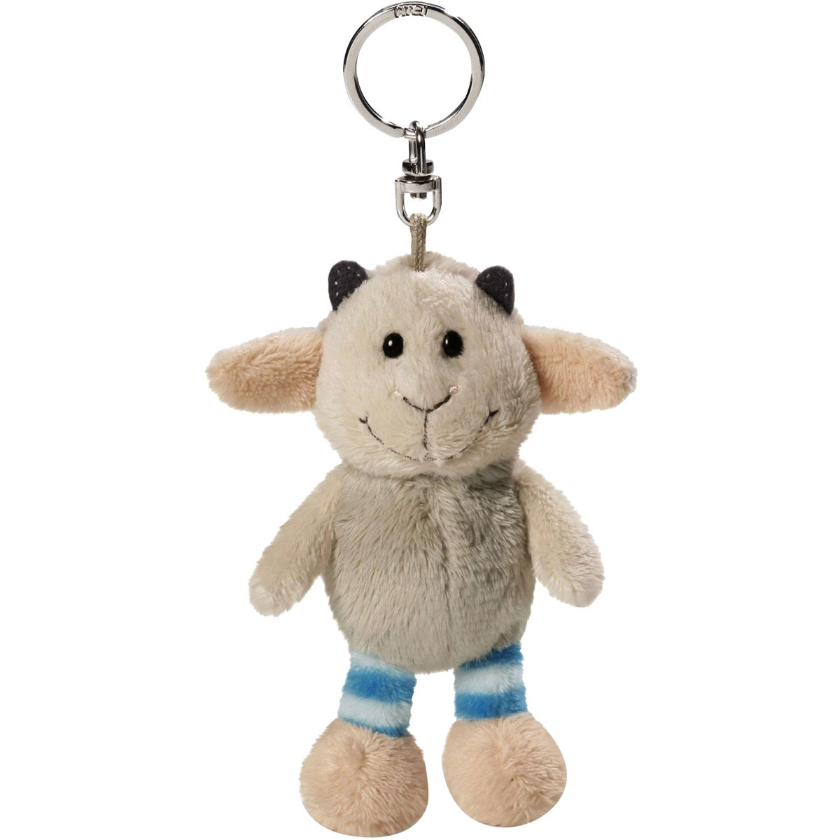 Nici Мягкая игрушка-брелок Козленок Гензель, 10 см37607 Nici Мягкая игрушка-брелок Козленок Гензель, 10 см37607Мягкая игрушка-брелок Nici Козленок Гензель изготовлен из приятных на ощупь материалов и его очень удобно держать в руках. Козленок выглядит очень трогательно: у него глазки-пуговки, маленькие рожки и полосатые ножки. Специальные гранулы, используемые при набивке, способствуют развитию мелкой моторики рук. Удобное крепление в виде металлического кольца позволяет подвесить брелок на ключи, сумку или школьный портфель. Прекрасное качество исполнения делают эту игрушку чудесным подарком.