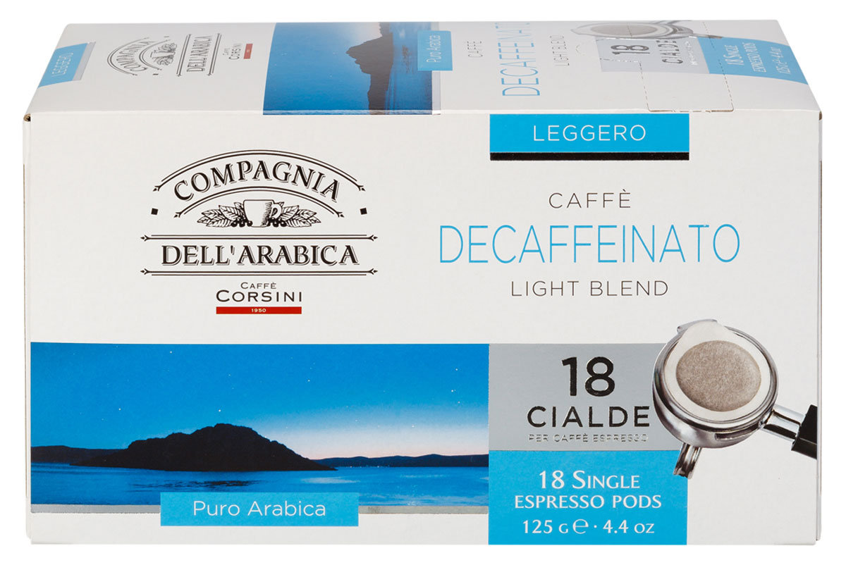 Compagnia DellArabica Caffe Decaffeinato кофе в чалдах, 18 шт8001684025787 Compagnia DellArabica Caffe Decaffeinato кофе в чалдах, 18 шт8001684025787Compagnia DellArabica Caffe Decaffeinato - идеальный выбор для ценителей, имеющих ограничения в потреблении кофеина. Кофе декофеинизирован самым современным способом - водной декофеинизацией, что гарантирует аромат и крепость классического кофе. Содержание кофеина около 10 мг. Сорт обладает свежим, мягким вкусом и земным ароматом. Для приготовления в чалдовых кофемашинах.
