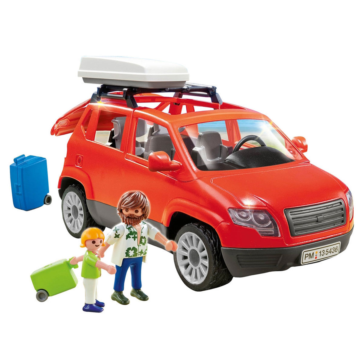 Playmobil Игровой набор Семейный автомобиль5436pm Playmobil Игровой набор Семейный автомобиль5436pmИгровой набор Playmobil Семейный автомобиль понравится вашему малышу и надолго увлечет его. В комплект входят: 2 фигурки человечков, автомобиль, чемоданы, а также дополнительные аксессуары, которые сделают игру еще интереснее. Элементы набора выполнены из прочного пластика ярких цветов. Руки и головы фигурок подвижны, а благодаря специальной форме ручек, они могут держать различные небольшие предметы, входящие в набор. Багажник машины открывается, в него можно сложить чемоданы. Набор совместим с другими наборами из серии Summer Fun. Великолепный автомобиль для поездок в кругу семьи. Сколько всего интересного можно увидеть, путешествуя на этом замечательном минивене. Игры с таким набором позволят ребенку весело провести время, а также помогут развить мелкую моторику пальчиков, внимательность и воображение. Порадуйте своего малыша такой чудесной игрушкой! Машинка совместима с радиоуправляемым модулем для...