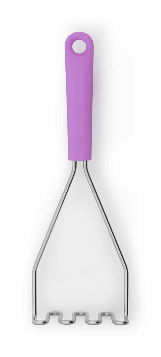 Картофелемялка Brabantia, цвет: фиолетовый, 26 см106507 Картофелемялка Brabantia, цвет: фиолетовый, 26 см106507Картофелемялка Brabantia станет вашим незаменимым помощником на кухне. Рабочая часть выполнена из нержавеющей стали, ручка изготовлена из пластика. Картофелемялка предназначена для приготовления пюре и измельчения клубней картофеля. Картофелемялка Brabantia - практичный и необходимый подарок любой хозяйке! Можно мыть в посудомоечной машине. Длина: 26 см. Размер рабочей части: 8,5 см х 5 см.