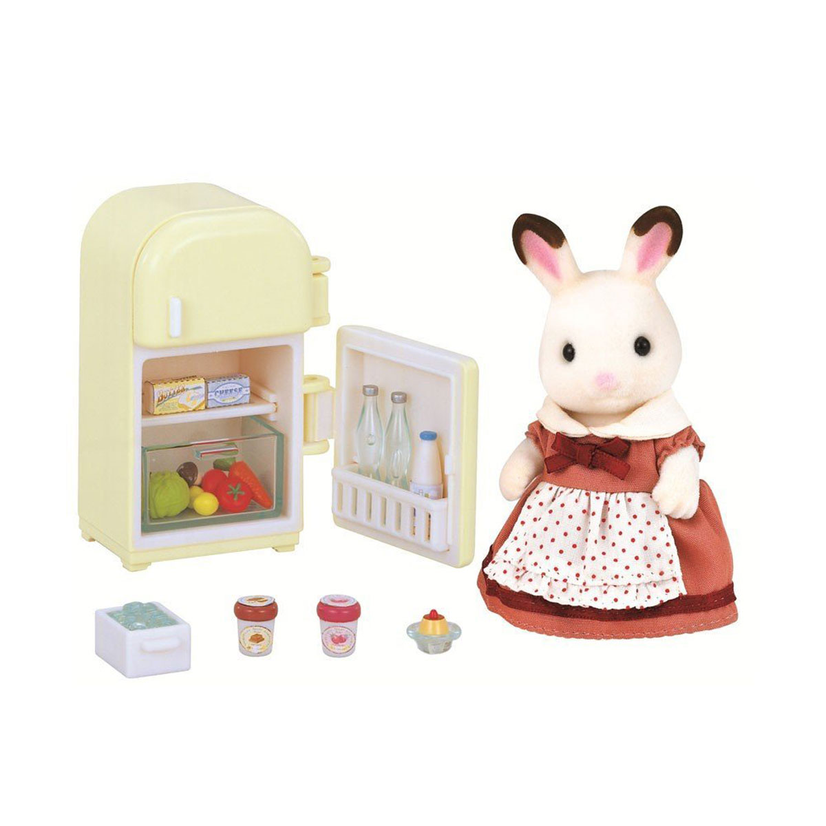 Sylvanian Families Набор фигурок Мама кролик и холодильник2202 Sylvanian Families Набор фигурок Мама кролик и холодильник2202Игровой набор Мама кролик и холодильник привлечет внимание вашего ребенка и станет отличным подарком для поклонников жителей чудесной страны Sylvanian Families. В комплект входит фигурка кролика, холодильник и продукты. Компания была основана в 1985 году, в Японии. Sylvanian Families очень популярен в Европе и Азии, и, за долгие годы существования, компания смогла добиться больших успехов. 3 года подряд в Англии бренд Sylvanian Families был признан Игрушкой Года. Сегодня у героев Sylvanian Families есть собственное шоу, полнометражный мультфильм и сеть ресторанов, работающая по всей Японии. Sylvanian Families - это целый мир маленьких жителей, объединенных общей легендой. Жители страны Sylvanian Families - это кролики, белки, медведи, лисы и многие другие. У каждого из них есть дом, в котором есть все необходимое для счастливой жизни. В городе, где живут герои, есть школа, больница, рынок, пекарня, детский сад и множество других полезных...