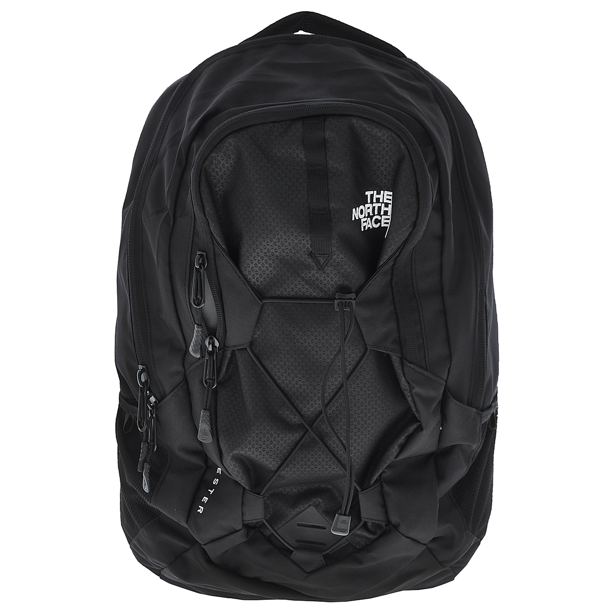 Рюкзак The North Face Jester, цвет: черный. T0CHJ4JK3T0CHJ4JK3 Рюкзак The North Face Jester, цвет: черный. T0CHJ4JK3T0CHJ4JK3Рюкзак The North Face Jester - идеально подойдет для книг и школьных принадлежностей. Объем - 27 литров, дополнительные вещи можно также разместить снаружи за эластичным наружным тросом. Основное отделение для книг и дополнительное для разных мелочей. Внутри основного отделения - большой карман для ноутбука или планшета, а также карман на змейке, карман на липучке, сетчатый карман и три мини-кармана для школьных принадлежностей. По бокам рюкзака - два сетчатых кармана на резинке. Мягкие плечевые лямки FlexVent, мягкая задняя стенка с вентиляционным каналом обеспечивают максимально удобную переноску грузов.