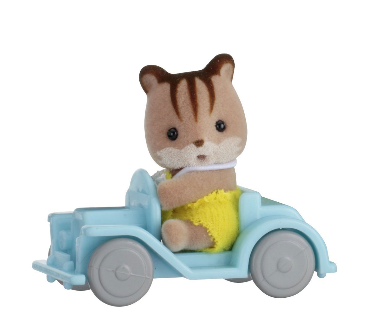 Sylvanian Families Фигурка Малыш бельчонок на машине5203 Sylvanian Families Фигурка Малыш бельчонок на машине5203Фигурка Sylvanian Families Малыш бельчонок на машине обязательно понравится всем любителям страны Сильвания. Этот чудесный бельчонок уже умеет водить автомобиль. Он уверенно сидит за рулем. Его машине завидуют все остальные малыши. Зверек имеет оригинальное исполнение и приятную на ощупь поверхность. Малыш одет в небольшой вязаный комбинезон. Игры с фигуркой развивают у ребенка чувство ответственности и заботы, формируют представление о семейных ценностях. Все элементы выполнены с невероятной тщательностью из безопасных материалов. Компания Sylvanian Families была основана в 1985 году, в Японии. Sylvanian Families очень популярна в Европе и Азии и, за долгие годы существования, компания смогла добиться больших успехов. 3 года подряд в Англии бренд Sylvanian Families был признан Игрушкой Года. Сегодня у героев Sylvanian Families есть собственное шоу, полнометражный мультфильм и сеть ресторанов, работающая по всей Японии. ...