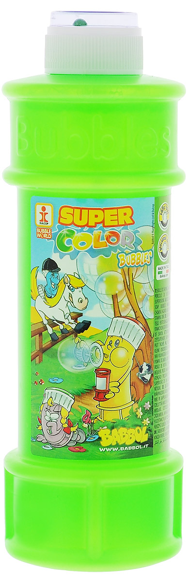 Babbol Мыльные пузыри Super Color Bubbles цвет салатовый 500 мл1504-0009 Babbol Мыльные пузыри Super Color Bubbles цвет салатовый 500 мл1504-0009Мыльные пузыри Babbol Super Color Bubbles станут отличным развлечением на любой праздник! Парящие в воздухе, большие и маленькие, блестящие мыльные пузыри всегда привлекают к себе особое внимание не только детишек, но и взрослых. Смеющиеся ребята с удовольствием забавляются и поднимают настроение всем окружающим, создавая неповторимую веселую атмосферу солнечного радостного дня. В крышке встроена игрушка-лабиринт с шариком. Порадуйте вашего ребенка таким замечательным подарком!