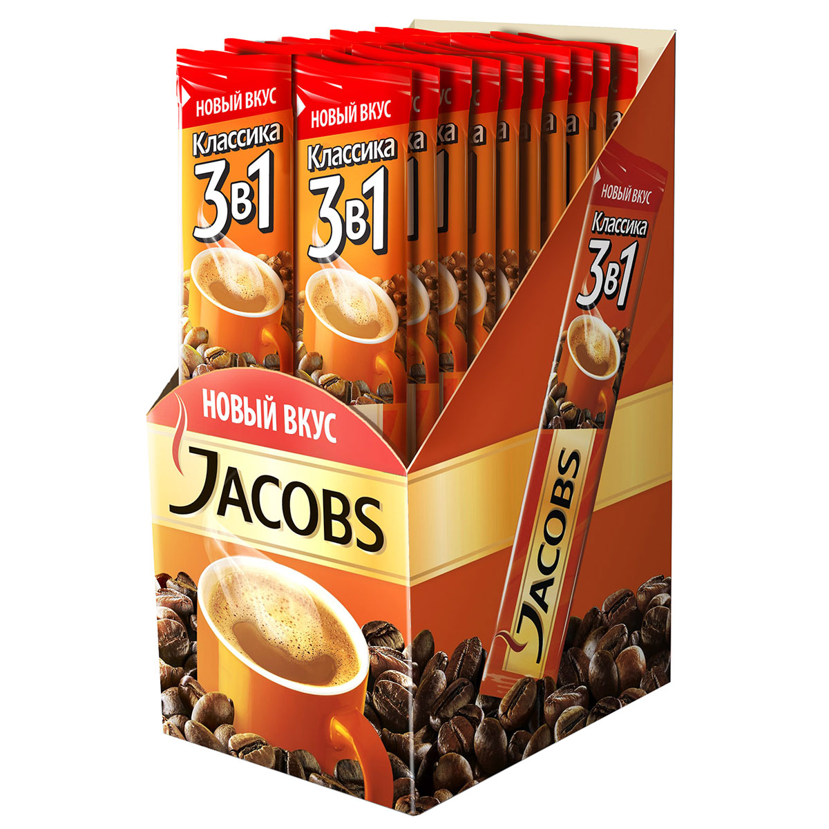 Jacobs Классика 3 в 1 напиток кофейный растворимый в пакетиках, 20 шт672054 Jacobs Классика 3 в 1 напиток кофейный растворимый в пакетиках, 20 шт672054Кофе Jacobs 3 в 1 Классика - это оригинальный притягательный микс, создающий сбалансированный вкус кофе. Этот кофейный микс для любителей насыщенного вкуса находится в красочной упаковке. Заваривается кофе Якобс в несколько движений для тех, кто ценит своё время.