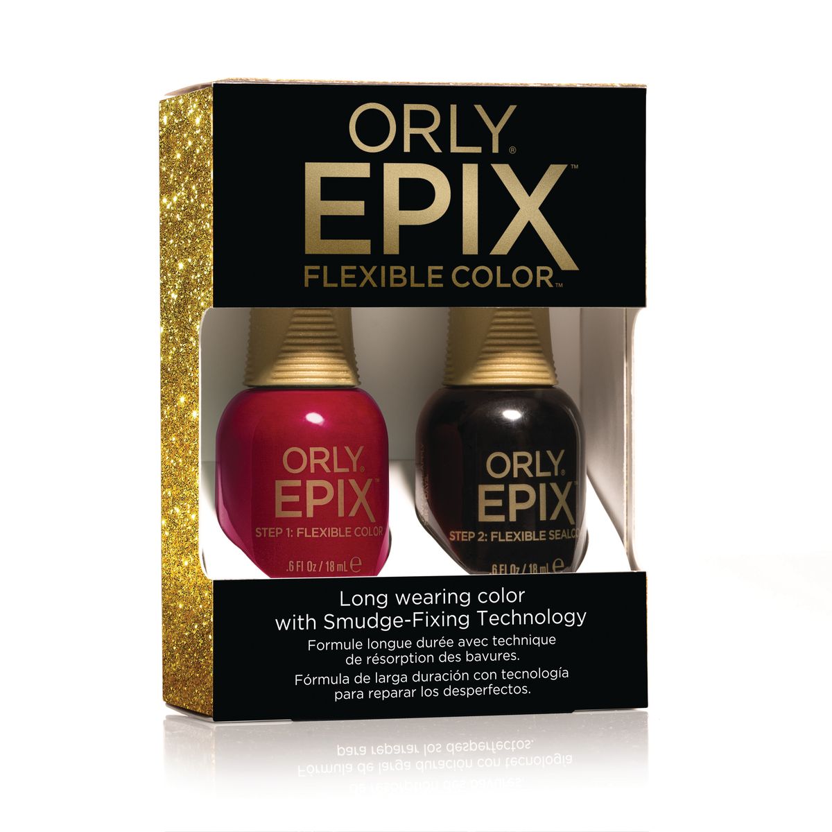 Orly Набор для создания 2-х фазного эластичного покрытия EPIX Flexible Color Launch Kit - Premiere Party29708 Orly Набор для создания 2-х фазного эластичного покрытия EPIX Flexible Color Launch Kit - Premiere Party29708Двухфазная эластичная система Flexible Color System - это новейшая запатентованная технология последнего поколения от ORLY, объединившая функции лака для ногтей и гибридных гелевых покрытий. Она обеспечивает прочное эластичное покрытие благодаря содержанию инновационных амортизирующих полимеров. Технология Flexible Color System подразумевает взаимное сцепление цветного лака и верхнего покрытия. Оба препарата системы EPIX дополняют друг друга и действуют вместе. А простое нанесение без подтеков обеспечивается благодаря технологии Smudge-Fixing, которая содержит полимеры, делающие покрытие эластичным и гибким, словно натуральные ногти. Лак быстро выравнивается, исключая смазывание во время нанесения. И еще один плюс, который все женщины оценят по достоинству - инновационная кисть ORLY EPIX. Она обеспечивает точное нанесение и идеальную ровную линию возле кутикулы. Максимальный контроль за результатом гарантирован: • 600 щетинок + плоская кисть • Максимально точное нанесение • Гладкое и...