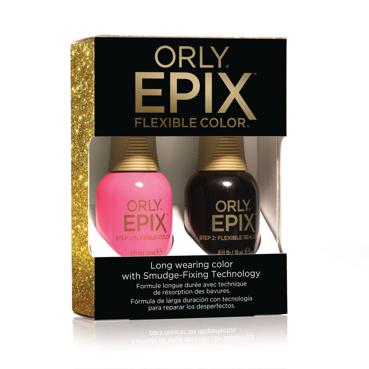 Orly Набор для создания 2-х фазного эластичного покрытия EPIX Flexible Color Launch Kit - Know Your Angle29702 Orly Набор для создания 2-х фазного эластичного покрытия EPIX Flexible Color Launch Kit - Know Your Angle29702Двухфазная эластичная система Flexible Color System - это новейшая запатентованная технология последнего поколения от ORLY, объединившая функции лака для ногтей и гибридных гелевых покрытий. Она обеспечивает прочное эластичное покрытие благодаря содержанию инновационных амортизирующих полимеров. Технология Flexible Color System подразумевает взаимное сцепление цветного лака и верхнего покрытия. Оба препарата системы EPIX дополняют друг друга и действуют вместе. А простое нанесение без подтеков обеспечивается благодаря технологии Smudge-Fixing, которая содержит полимеры, делающие покрытие эластичным и гибким, словно натуральные ногти. Лак быстро выравнивается, исключая смазывание во время нанесения. И еще один плюс, который все женщины оценят по достоинству - инновационная кисть ORLY EPIX. Она обеспечивает точное нанесение и идеальную ровную линию возле кутикулы. Максимальный контроль за результатом гарантирован: • 600 щетинок + плоская кисть • Максимально точное нанесение • Гладкое и...