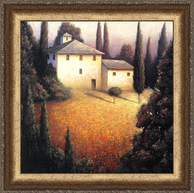 Tuscany Evening I (James Wiens), 18 x 18 см18x18 D1745-312019 Tuscany Evening I (James Wiens), 18 x 18 см18x18 D1745-312019Художественная репродукция картины James Wiens Tuscany Evening I. Размер постера: 18 см x 18 см. Артикул: 18x18 D1745-312019. Изображение нанесено на чрезвычайно плотную основу (это не бумага и не картон) и обрамлено в багет. Технология изготовления арт-постеров подразумевает обязательную художественную ламинацию каждого изображения, что придает картине дополнительную ценность, а также защищает поверхность от загрязнения, повреждений (в том числе попыток помять, исцарапать изображение), влаги и ультрафиолетовых лучей. Так, например, наши арт-постеры совершенно спокойно перенесут не одну зиму в дачном или загородном доме. Ламинирование может значительно улучшить качество изображения. Использование пленок дает различную фактуру лицевой поверхности изображения (глянцевую, матовую, холщевую, ситцевую, льняную и другие). Например, при использовании глянцевых пленок изображение проявляется - краски становятся более контрастными и сочными. Технология...