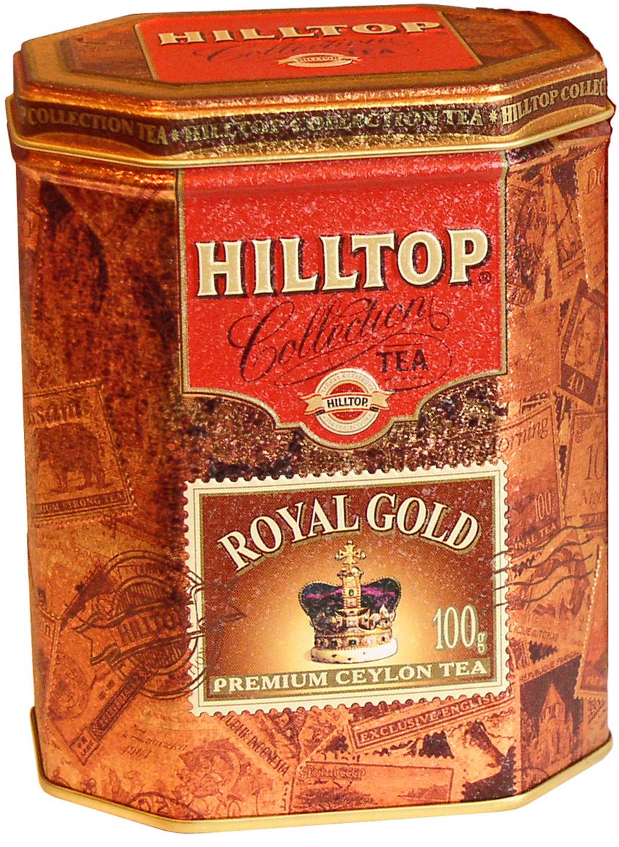 Hilltop Королевское золото черный листовой чай, 100 г4607099300293 Hilltop Королевское золото черный листовой чай, 100 г4607099300293Крупнолистовой терпкий черный чай Hilltop Королевское золото стандарта Супер Пеко с лучших плантаций Цейлона.