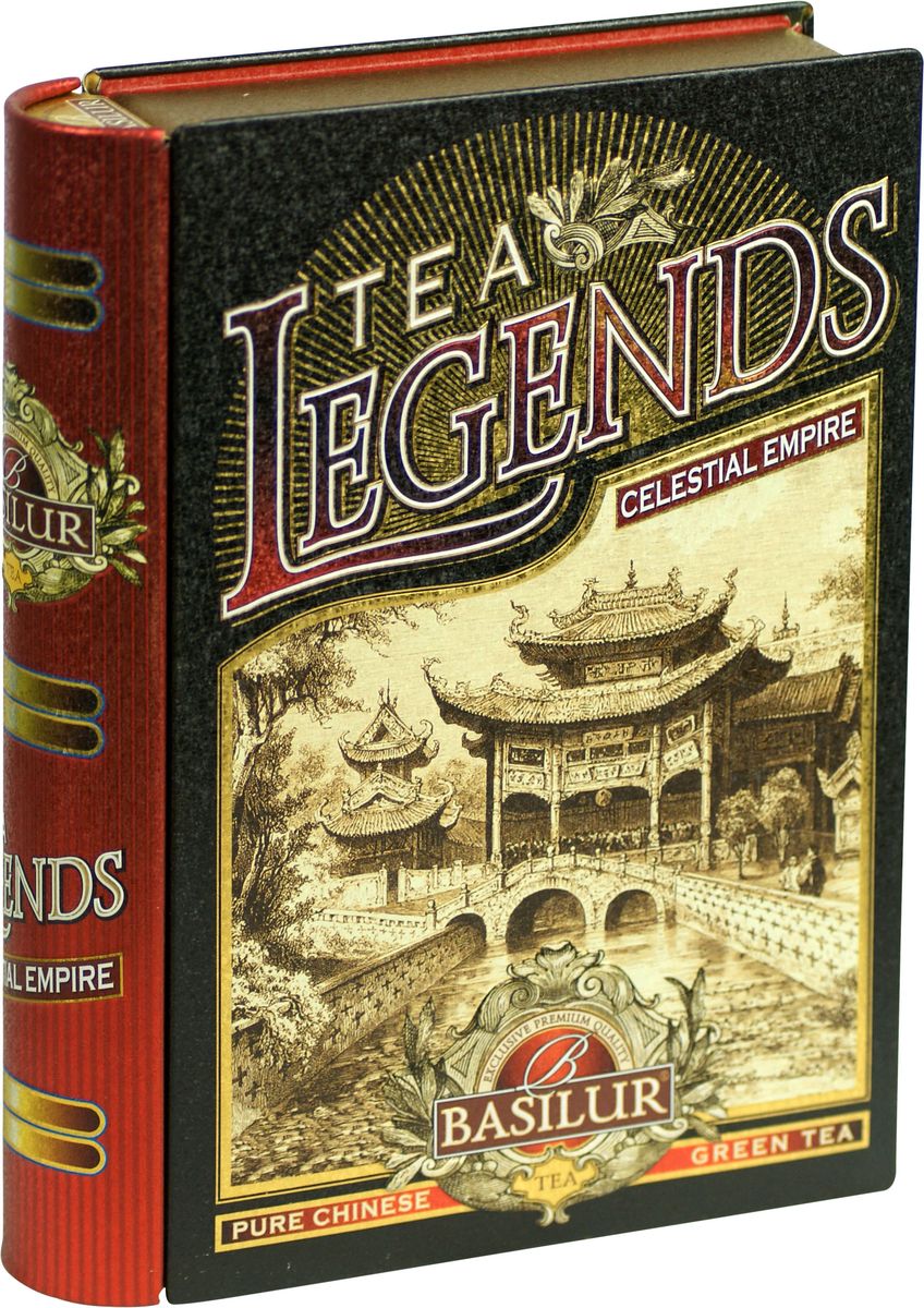 Basilur Legends Cel.Empire зеленый листовой чай, 100 г (жестяная банка)70886-00 Basilur Legends Cel.Empire зеленый листовой чай, 100 г (жестяная банка)70886-00Зелёный китайский байховый листовой чай Basilur Legends Cel.Empire с лепестками жасмина - классическое сочетание, которое великолепно дополнит ваш день. Лепестки жасмина в сочетании с зеленым чаем прекрасно раскрывают свой аромат, а подарочная упаковка в виде книги не оставит равнодушным ни одного любителя этого благородного напитка