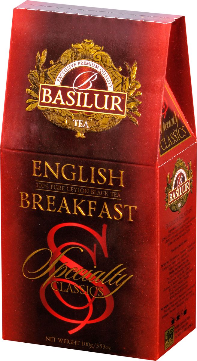 Basilur English Breakfast черный листовой чай, 100 г70770-00 Basilur English Breakfast черный листовой чай, 100 г70770-00Basilur English Breakfast - черный байховый листовой чай. Насыщенный, крепкий и богатый вкус черного чая хорошо сочетается с молоком и сахаром, в стиле, который традиционно ассоциируется с настоящим английским завтраком.
