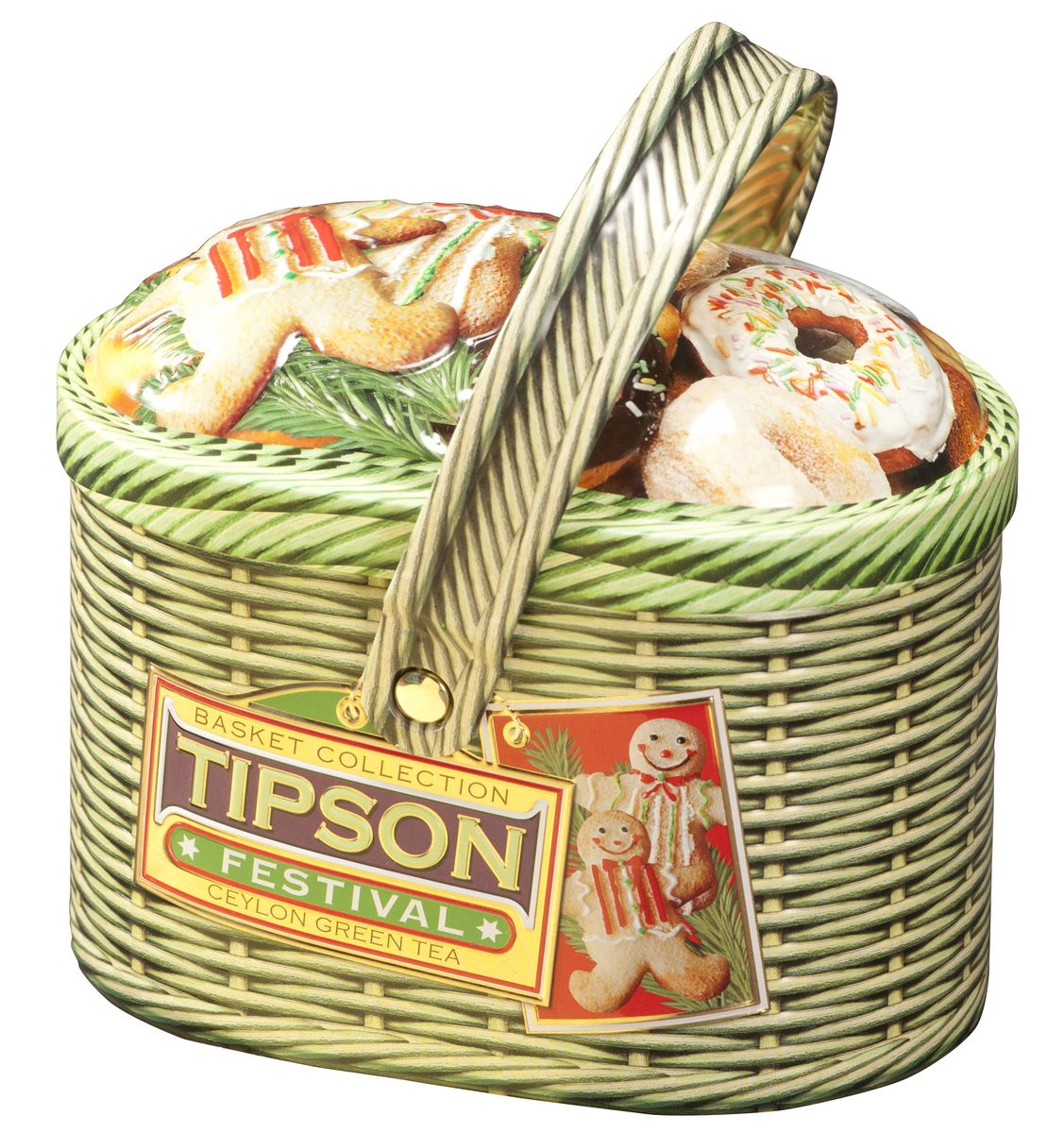 Tipson Festival зеленый листовой чай, 100 г (жестяная банка)80059-00 Tipson Festival зеленый листовой чай, 100 г (жестяная банка)80059-00Чай зелёный цейлонский байховый листовой Tipson Festival с кусочками киви и кокоса, лепестками подсолнечника, ароматами абрикоса, ананаса и папайи.