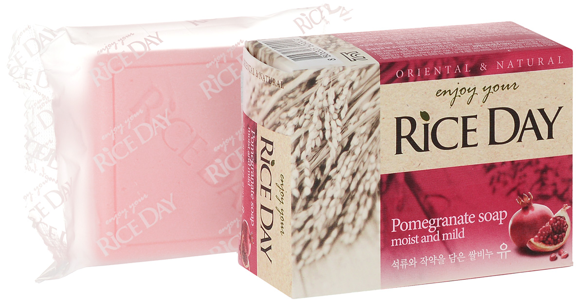CJ Lion Riceday Мыло туалетное с экстрактом граната и пиона, 100 г112888 CJ Lion Riceday Мыло туалетное с экстрактом граната и пиона, 100 г112888В составе присутствует питательное свойство масла рисовых отрубей : благодаря высокому содержанию белков, витаминов Е и А в рисовых отрубях кожа становится увлажнённой и гладкой. Очищающие компоненты на растительной основе не разрушают защитный слой с полезной микрофлорой на коже, удаляя только избыток кожного жира и старые клетки. Экстракт граната и пиона оказывает успокаивающее действие на кожу, а также делает кожу мягкой и гладкой.