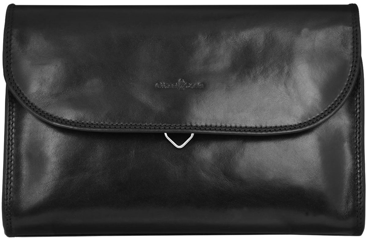 Несессер Gianni Conti, цвет: черный. 905016905016 Несессер Gianni Conti, цвет: черный. 905016905016Стильный несессер Gianni Conti выполнен из натуральной кожи. Имеет два сетчатых отделения на застежке-молнии. Внутри - прорезной карман на застежке-молнии и два накладных открытых сетчатых кармана. Закрывается клапаном на магнитные кнопки. На клапане имеется металлическая петелька. В комплект входит съемный крючок для подвешивания. К несессеру прилагается чехол для хранения. Этот стильный аксессуар станет изысканным дополнением к вашему образу.