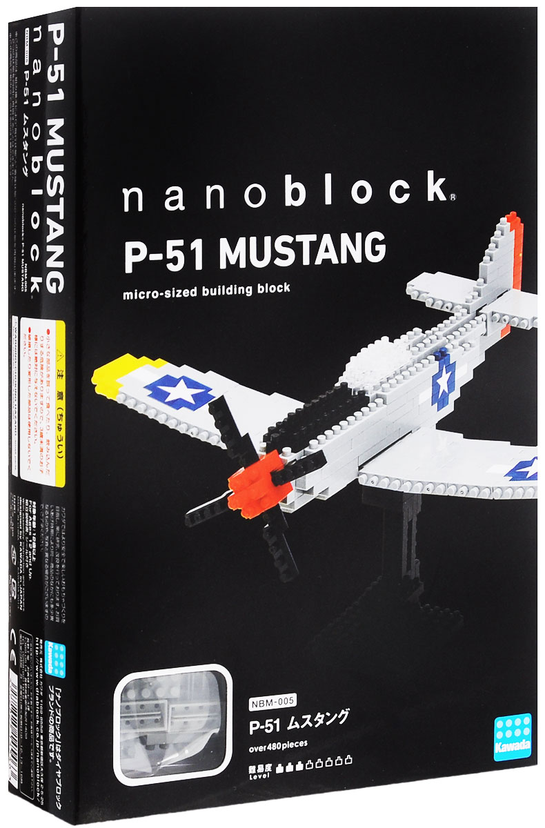 Nanoblock Мини-конструктор Самолет P 51 МустангNBM_005 Nanoblock Мини-конструктор Самолет P 51 МустангNBM_005Высокоточная модель легендарного американского истребителя времен Второй мировой войны Самолет Р-51 Мустанг начал активно использоваться. Одна из лучших и самых красивых моделей из Наноблока. Объект подарочной серии Deluxe, объединяющий наиболее крупные и сложные модели. Достойный подарок не только ребенку, но и взрослому человеку, увлекающемуся моделированием или техникой. Конструктор nanoBlock - самый маленький в мире конструктор, крайне необычный, как все японское. Высокоточные трехмерные модели из деталей подобных Лего, но предельно уменьшенных в размерах, стали хитом в Японии и буквально произвели фурор в Америке, Европе, Азии и Австралии. Самая маленькая деталь конструктора - 4 мм х 4 мм, а классический прямоугольный элемент 2-на-4 точки имеет размер 8 мм х 16 мм и 5 мм высотой. Запатентованный дизайн деталей и высочайшее качество пластика обеспечивают надежное соединение даже при таких небольших размерах. Нано-размер деталей позволяет добиться...