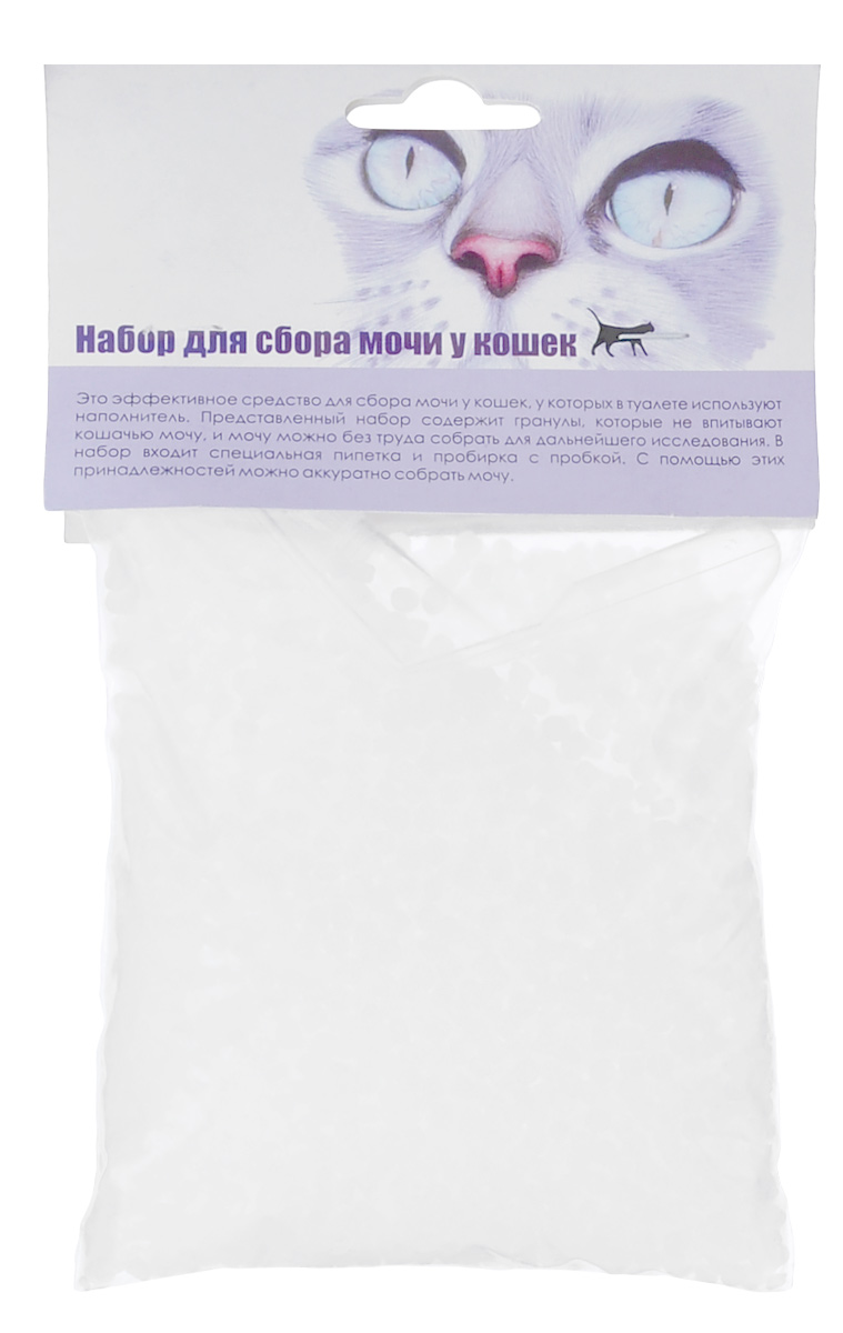 Набор для сбора мочи у кошек Balf36980 Набор для сбора мочи у кошек Balf36980Набор Balf - это эффективное средство для сбора мочи у кошек, у которых в туалете используют наполнитель. Представленный набор содержит гранулы, которые не впитывают кошачью мочу, и ее можно без труда собрать для дальнейшего исследования. В набор входит специальная пипетка и пробирка с пробкой. С помощью этих принадлежностей можно аккуратно собрать мочу.