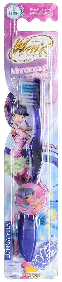 Longa Vita Детская зубная щетка Winx, мягкая, с мигающим таймером от 3-х лет. Цвет: фиолетовый121068_фиолетовый Longa Vita Детская зубная щетка Winx, мягкая, с мигающим таймером от 3-х лет. Цвет: фиолетовый121068_фиолетовыйLonga Vita Детская зубная щетка Winx, мягкая, с мигающим таймером от 3-х лет. Цвет: фиолетовый