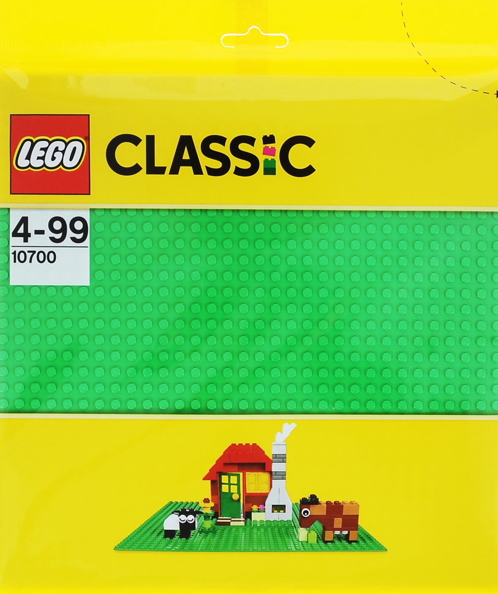 LEGO Classic Конструктор Строительная пластина цвет зеленый 1070010700 LEGO Classic Конструктор Строительная пластина цвет зеленый 1070010700Создаете ли вы сад, лес, пустыню или что-то продиктованное вам собственным воображением, эта базовая пластина зеленого цвета размером 25,5 см x 25,5 см (32х32 выступа) - идеальная отправная точка для сборки, демонстрации ваших творений из конструктора LEGO и игры с ними. Конструктор - это один из самых увлекательнейших и веселых способов времяпрепровождения. Ребенок сможет часами играть с конструктором, придумывая различные ситуации и истории. В процессе игры с конструкторами LEGO дети приобретают и постигают такие необходимые навыки как познание, творчество, воображение. Обычные наблюдения за детьми показывают, что единственное, чему они с удовольствием посвящают время - это игры. Игра - это состояние души, это веселый опыт познания реальности. Играя, дети создают собственные миры, осваивают их, восстанавливают прошедшие и будущие события через понарошку, а, познавая, приобретают знания и умения. Фантазия ребенка безгранична, беря свое начало в детстве, она позволяет ребенку...