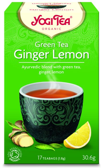 Yogi Tea Ginger Lemon зеленый чай в пакетиках, 17 шт485404 Yogi Tea Ginger Lemon зеленый чай в пакетиках, 17 шт485404Аюрведическая чайная смесь Yogi Tea Ginger Lemon с зелёным чаем, имбирём и лимоном. Успокаивающий зелёный чай добавляет медитативную нотку к пряности имбиря. Сладкий фруктовый вкус мирта и сорго лимонного в сочетании со свежестью перечной мяты возносят этот чай на небывалые высоты, придавая ему освежающий и благородный характер. Девиз этого чая: Активность и открытость, Образование – это то, чему учит тебя твоя интуиция. Мы, люди, являемся целостными существами - с телом, разумом и душой. Для хорошего самочувствия нам необходимо осознанно относиться к питанию, заниматься физическими упражнениями для поддержки нашего тела, а также заботиться о духовном наполнении нашего разума и души. Yogi Tea дарит вдохновение с каждой чашкой чая. С помощью мудрых афоризмов на каждом чайном ярлычке и вдохновляющих йога упражнений на каждой упаковке, мы приглашаем вас обрести баланс вашего тела, души и духа, в то время как вы наслаждаетесь чашкой изысканного...