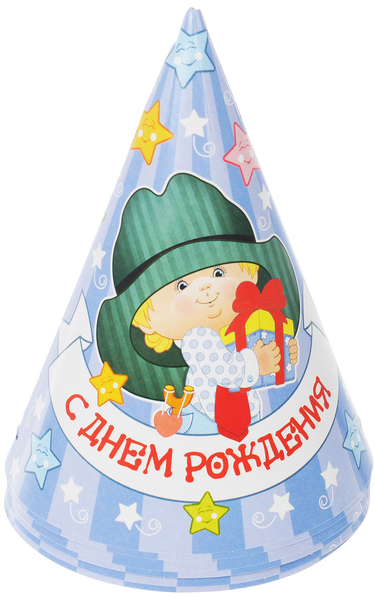 Веселая затея Колпак С Днем рождения: Мальчик ретро, 6 шт1501-1854 Веселая затея Колпак С Днем рождения: Мальчик ретро, 6 шт1501-1854Колпак Веселая затея С Днем рождения: Мальчик ретро развеселит вас и ваших друзей в праздничный день. Колпак выполнен из картона ярких цветов и оформлен изображением милого мальчика в шляпе. Имеет резинку для надежного крепления на подбородке. Порадуйте себя и родных, дарите подарки и хорошее настроение! Почувствуйте волшебные минуты ожидания праздника, создайте праздничное настроение вашим дорогим и близким! В комплекте 6 колпаков.