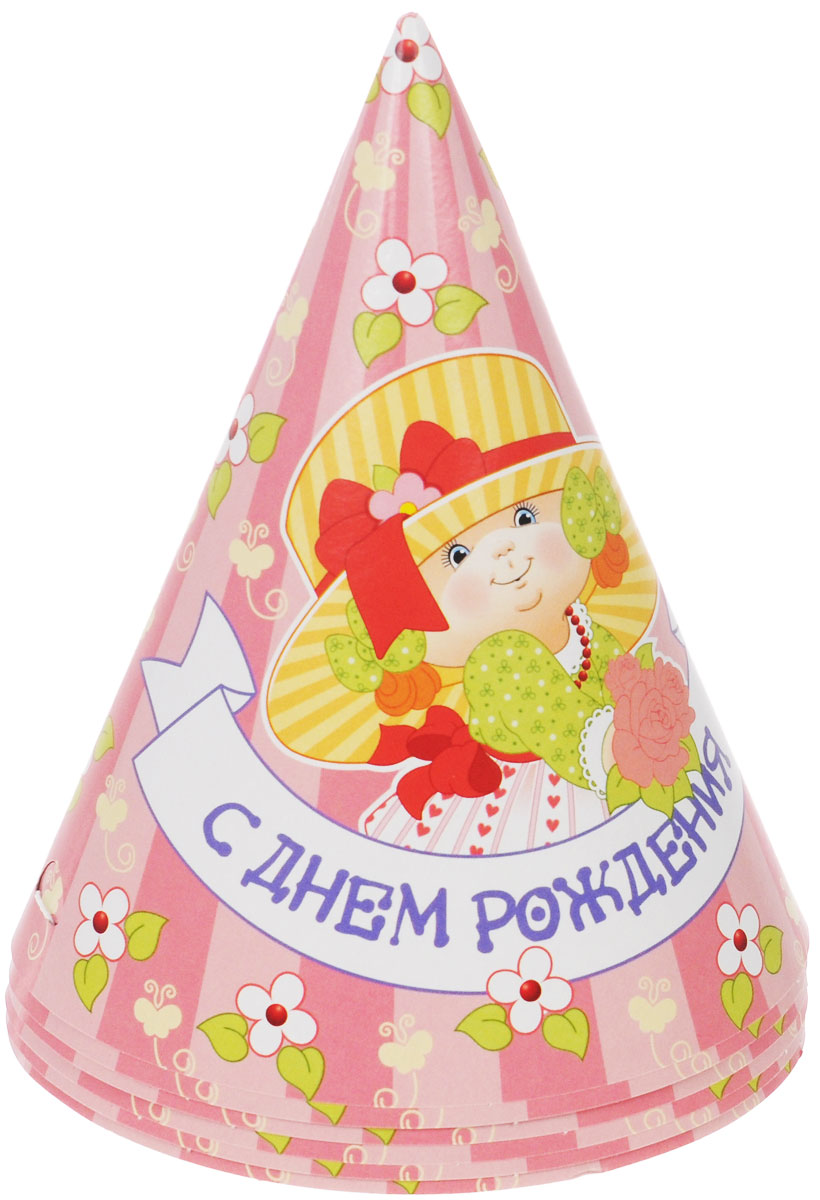 Веселая затея Колпак С Днем рождения: Девочка Ретро, 6 шт1501-1853 Веселая затея Колпак С Днем рождения: Девочка Ретро, 6 шт1501-1853Колпак Веселая затея С Днем рождения: Девочка Ретро развеселит вас и ваших друзей в праздничный день. Колпак выполнен из картона ярких цветов и оформлен изображением доброй девочки в шляпе с бантом. Имеет резинку для надежного крепления на подбородке. Порадуйте себя и родных, дарите подарки и хорошее настроение! Почувствуйте волшебные минуты ожидания праздника, создайте праздничное настроение вашим дорогим и близким! В комплекте 6 колпаков.