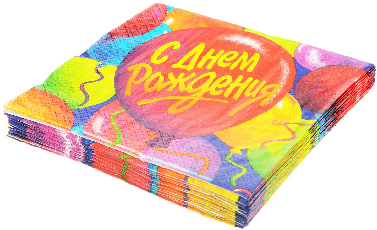 Amscan Салфетки С Днем Рождения. Шары, двухслойные, 16 шт1502-0515 Amscan Салфетки С Днем Рождения. Шары, двухслойные, 16 шт1502-0515Двухслойные бумажные салфетки С Днем Рождения. Шары с красочным рисунком, станут отличным дополнением любого праздничного стола. Веселые и жизнерадостные краски на воздушных шариках обязательно украсят ваш праздник! В упаковке 16 ярких двухслойных салфеток.