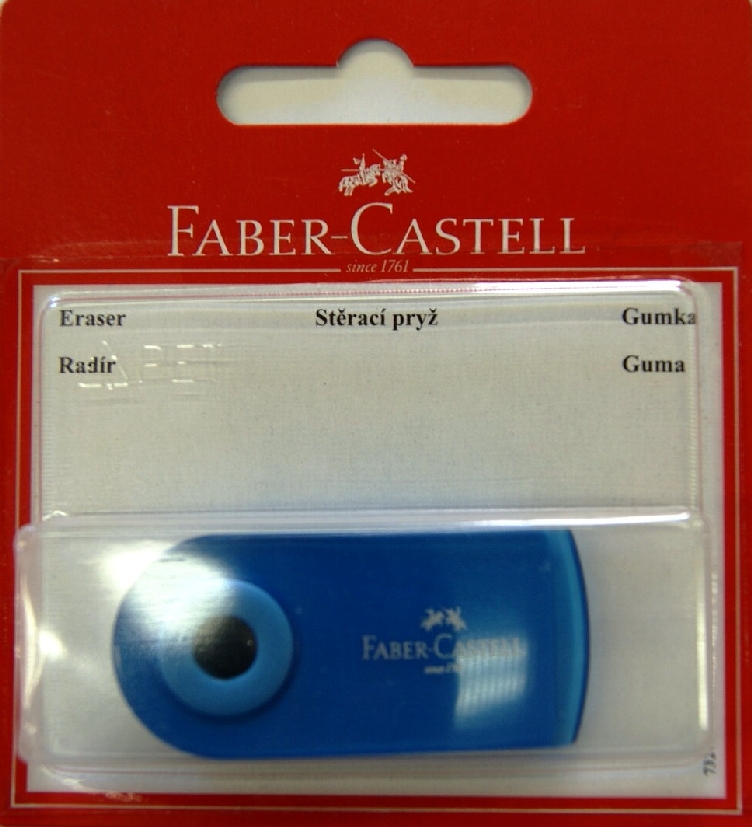 Faber-Castell Ластик Sleeve цвет синий 263396263396 Faber-Castell Ластик Sleeve цвет синий 263396263396Ластик Sleeve Faber-Castell станет незаменимым аксессуаром на рабочем столе не только школьника или студента, но и офисного работника. Не оставляет грязных разводов. Кроме того высококачественный ластик не содержит ПВХ. Не повреждает бумагу даже при многократном стирании. Специальный удобный пластиковый футляр позволит защитить ластик от повреждений.