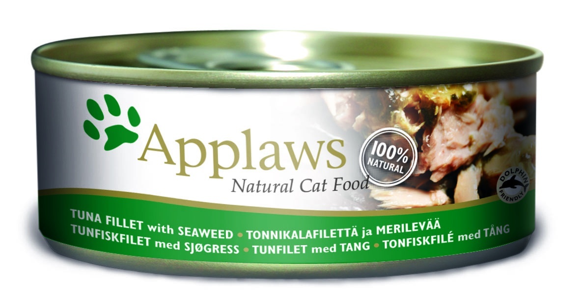 Консервы для Кошек с филе Тунца и Морской капустой (Cat Tuna Fillet & Seaweed), 156 г24357 Консервы для Кошек с филе Тунца и Морской капустой (Cat Tuna Fillet & Seaweed), 156 г24357Один из девизов компании Applaws – “Все только натуральное и качественное!”. Поэтому вся продукция выпускается согласно строгому регламенту качества, каждая партия продукции проходит обязательную проверку и анализы. Консервы изготовлены из свежего мяса 75%, приготовленного в собственном бульоне 24%. В состав каждого рецепта входит только три/четыре основных ингредиента и ничего более. Не содержит ГМО, синтетических консервантов или красителей. Не содержит вкусовых добавок. Состав: Филе тунца 70%, рыбный бульон 24%, морские водоросли 5%, рис 1%. Гарантированный анализ: Белок 15%, Клетчатка 1%, Жиры 0,5%, Зола 2,5%, Влага 82%. Условия хранения: в прохладном темном месте