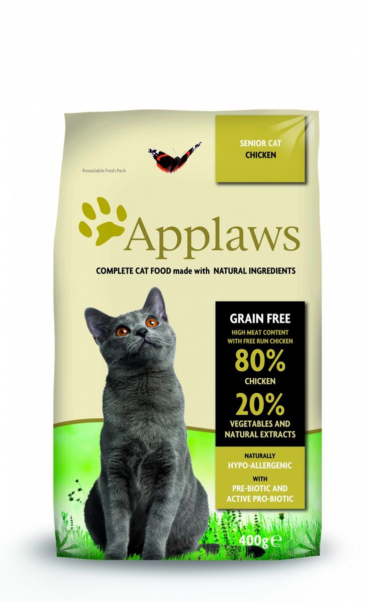 Беззерновой для Пожилых кошек Курица/Овощи: 80/20% (Dry Cat Senior), 400 г24393 Беззерновой для Пожилых кошек Курица/Овощи: 80/20% (Dry Cat Senior), 400 г24393Беззерновая линейка Холистик кормов для кошек Applawsизготовлена по особым рецептам, разработанными диетологами института Великобритании. Правильная диета очень важна для питомцев, ведь она меняется в зависимости от жизненного цикла. Также полнорационные корма должны включать в себя необходимое количество витаминов и минералов. В рецептах сухих кормов Applaws учтен не только перечень наиболее необходимых минералов и витаминов, но и их строгий баланс. Так как сухой корм изготавливается только из натуральных качественных ингредиентов, крокеты привлекут внимание любого, даже очень привередливого питомца. Состав: Дегидрированное мясо цыпленка (мин. 75%), мелкопорубленное филе цыпленка (мин. 12%), молодой картофель (мин. 6%), свекла, пивные дрожжи, подлива с мяса птицы приготовленной в собственном соку (мин. 1%), Клетчатка, лососевый жир (источник Омега 3), кокосовое масло, витамины и минералы, яичный порошок, хлорид натрия, карбонат кальция, сушеные водоросли, клюква, DL -...