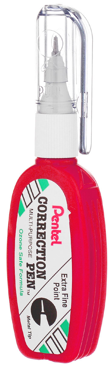 Pentel Ручка-корректор Extra Fine, 4,2 млZL103-W Pentel Ручка-корректор Extra Fine, 4,2 млZL103-WРучка с корректирующей жидкостью Pentel Extra Fine поможет вам аккуратно удалить ошибки и опечатки. Корпус выполнен из эластичного пластика. Тонкий шариковый металлический наконечник диаметром 0,25 мм обеспечивает точность исправлений. Жидкость быстро сохнет, мягко ложится на бумагу, обеспечивая гладкое ровное покрытие. Шарик внутри корпуса ручки помогает равномерно размешать жидкость перед использованием. Удобный колпачок с клипом предотвращается преждевременное высыхание абсорбирующих чернил.