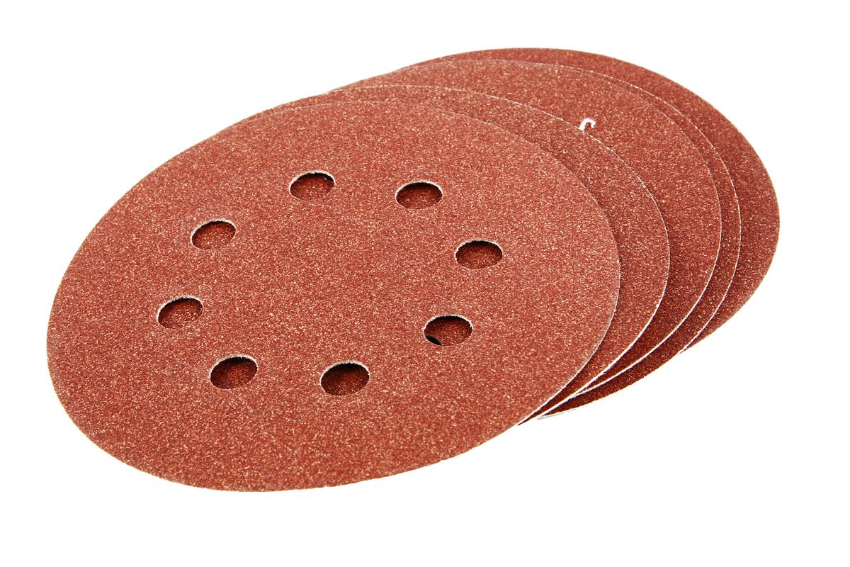 Круг шлифовальный Hammerflex, самосцепляющийся, диаметр 12,5 см, зерно 180, 5 шт29409 Круг шлифовальный Hammerflex, самосцепляющийся, диаметр 12,5 см, зерно 180, 5 шт29409Самосцепляющийся шлифовальный круг Hammerflex предназначен для орбитальных шлифмашин, имеющих опорную тарелку на 8 отверстий. В виде шлифовального средства используется электрокорунд (Al2O3). С помощью системы крепления Velcro обеспечивается максимально быстрая установка кругов на опорную тарелку, а также легкость их замены в случае истирания поверхности. Синтетическое покрытие зерна увеличивает срок службы и усиливает шлифовальные свойства (стойкость к разрушению зерна) Применяется для шлифования различных поверхностей: мягкой и твердой древесины, ДСП, ДВД, фанеры, ламината, а также работ по металлу. Техническая тканевая основа: - высокая прочность, гибкость и износостойкость; - водостойкая пропитка; - низкое растяжение основы при работе; - грунтование - нанесения покрытия на нерабочую обратную сторону. В комплекте - 5 шлифовальных кругов.
