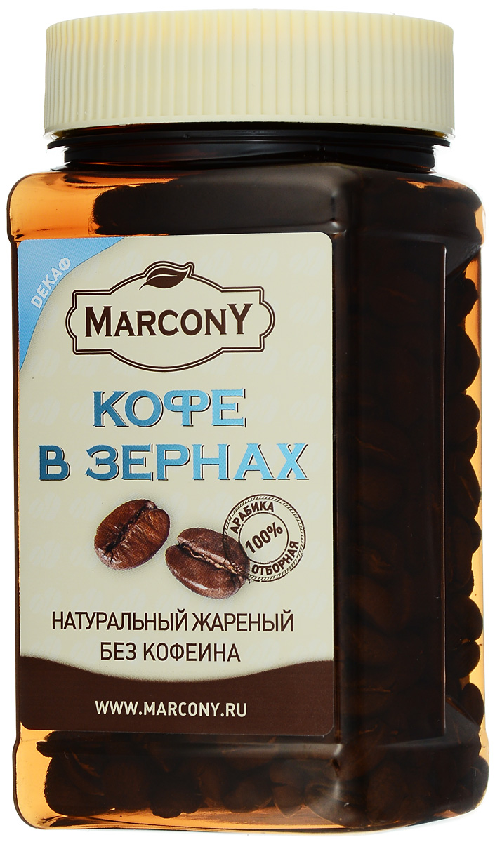 Marcony Декаф кофе в зернах, 100 г Marcony Декаф кофе в зернах, 100 г