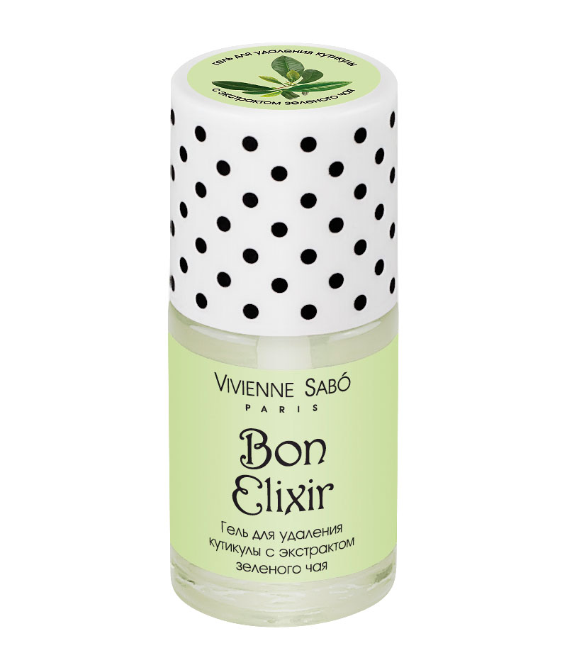 Vivienne Sabo Гель для удаления кутикулы с экстрактом зеленого чая Bon Elixir, 15млd215260003 Vivienne Sabo Гель для удаления кутикулы с экстрактом зеленого чая Bon Elixir, 15млd215260003Этот профессиональный гель – настоящая палочка-выручалочка. С его помощью кутикула удаляется быстро и безболезненно, а в дальнейшем ее рост замедляется, зато кожа вокруг ногтя выглядит ухоженной и ровной. Нанесите на кутикулу на 2-3 минуты, затем аккуратно сдвиньте ее деревянной палочкой и смойте гель теплой водой. В составе: •Экстракт зеленого чая - оказывает успокаивающее и смягчающее действие на кожу вокруг ногтя