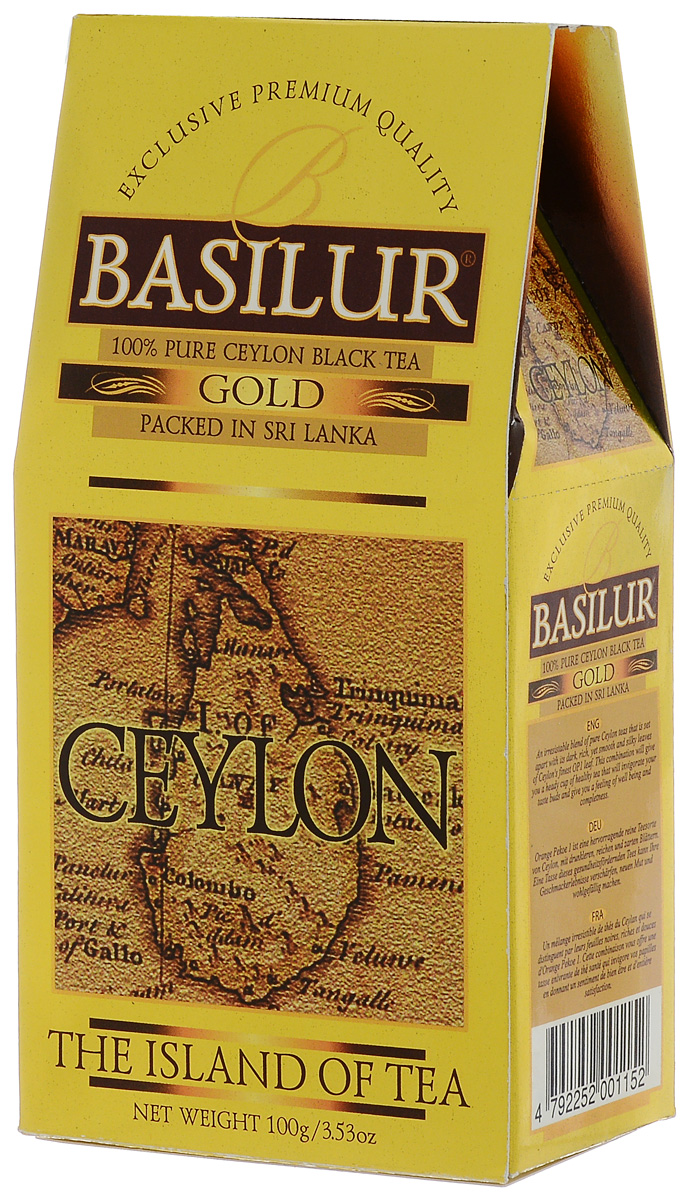 Basilur Gold черный листовой чай, 100 г70248-00 Basilur Gold черный листовой чай, 100 г70248-00Basilur Gold - черный байховый листовой чай. Orange Pekoe 1 - высокий стандарт листового цейлонского чая, который сочетает в себе полноту вкуса с тонкими оттенками аромата, а благородный золотистый цвет его настоя делает чай поистине драгоценным.