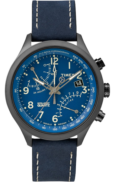 Часы наручные мужские Timex, цвет: синий. T2P380T2P380 Часы наручные мужские Timex, цвет: синий. T2P380T2P380Стильные мужские часы Timex изготовлены из нержавеющей стали, натуральной кожи и минерального стекла. Циферблат часов оформлен символикой бренда. Корпус изделия оснащен кварцевым механизмом, который имеет степень влагозащиты равную 10 Bar, дополнен устойчивым к царапинам минеральным стеклом, функцией хронографа и индикатором даты. На стрелки часов нанесен светящийся состав. Ремешок оснащен классической пряжкой, которая позволит с легкостью снимать и надевать изделие. Часы поставляются в фирменной упаковке. Часы Timex подчеркнут мужской характер и отменное чувство стиля у их обладателя.