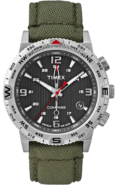 Часы наручные мужские Timex, цвет: зеленый, серый, стальной. T2P286T2P286 Часы наручные мужские Timex, цвет: зеленый, серый, стальной. T2P286T2P286механизм кварцевый, корпус: сталь, 42 мм, стекло минеральное, ремешок: нейлон, дата, компас, водозащита: 10 АТМ, подсветка INDIGLO