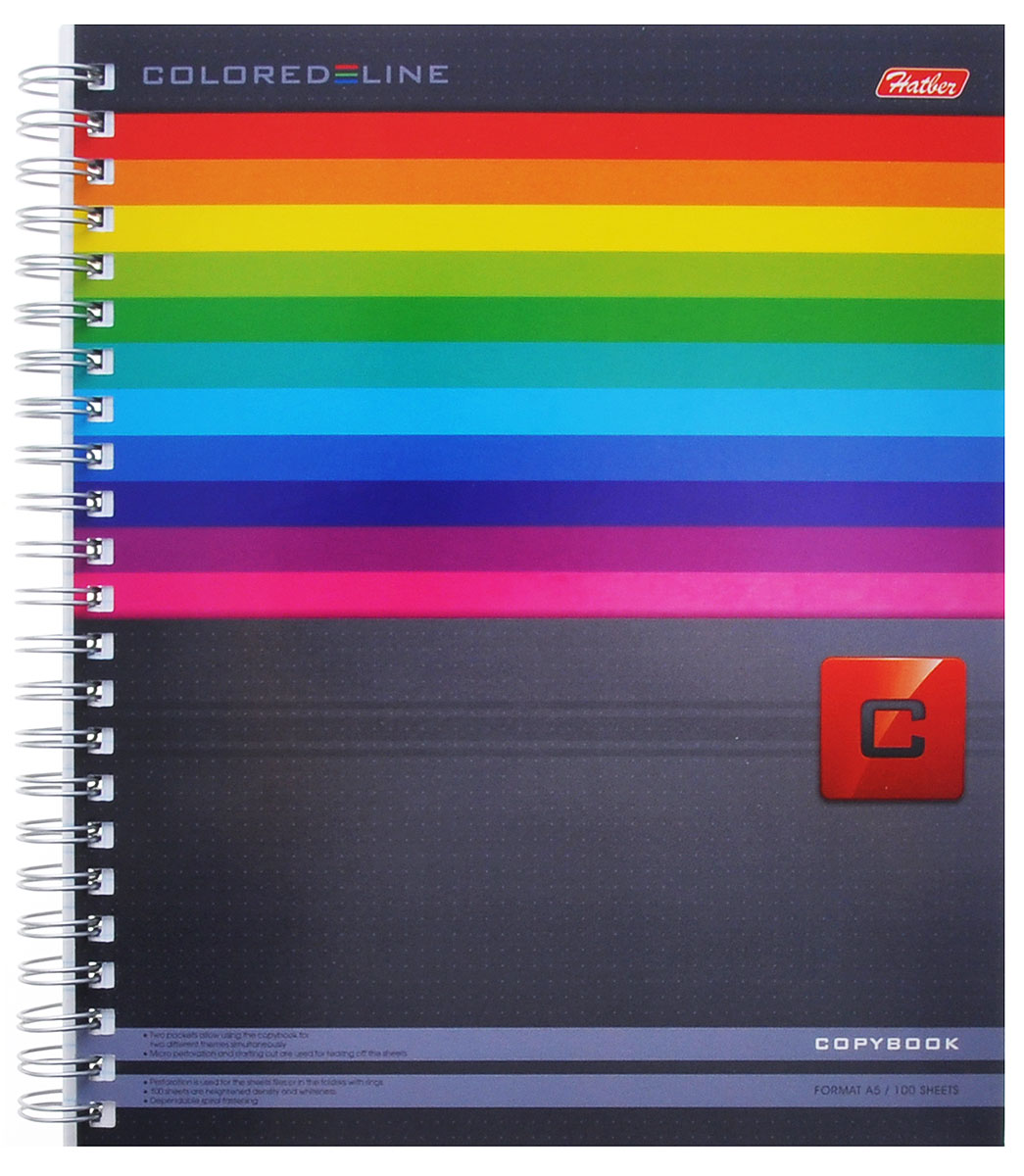 Hatber Тетрадь в клетку Colored Line, 100 листов100Ткм5B1сп_10649 Hatber Тетрадь в клетку Colored Line, 100 листов100Ткм5B1сп_10649Тетрадь в клетку Hatber Colored Line на гребне подойдет для ведения конспектов лекций и личных записей. На внутренней части обложки расположены два цветных кармана. Обложка изготовлена из плотного картона. Внутренний блок состоит из 100 листов, выполненных из белой бумаги в голубую клетку. Каждый лист имеет микроперфорацию по отрывному краю.