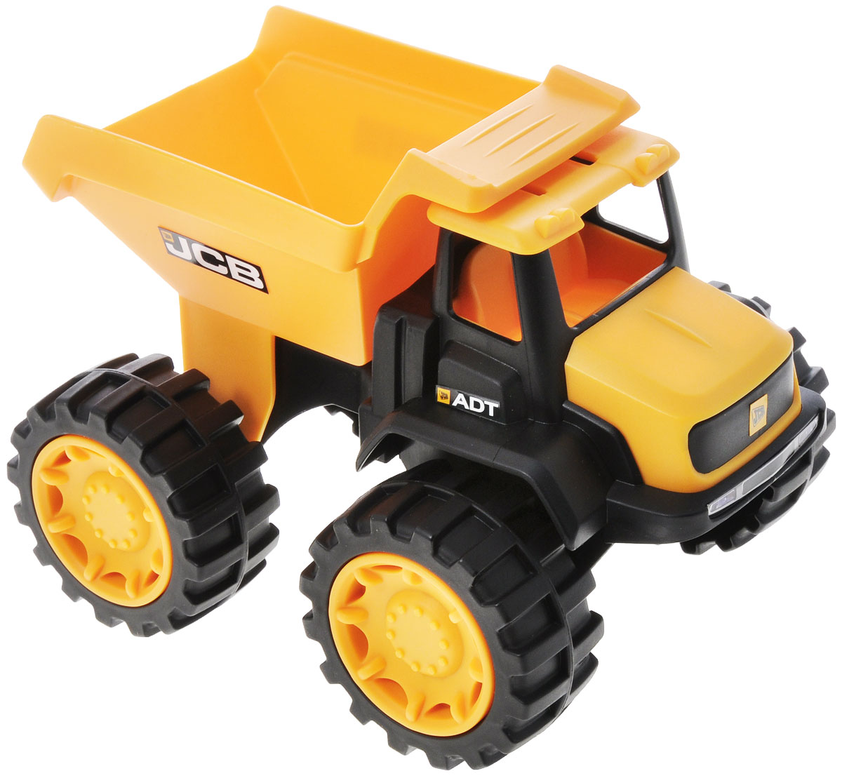 HTI Мини-грузовик JCB1415638.V15 HTI Мини-грузовик JCB1415638.V15Яркий мини-грузовик HTI JCB, изготовленный из прочного безопасного материала желтого и черного цветов, отлично подойдет ребенку для различных игр. Грузовик - прекрасный помощник на строительной площадке. С его помощью можно перевозить камни, песок, ветки и другие грузы. Его кузов поднимается и опускается. Большие колеса с крупным протектором обеспечивают грузовику устойчивость и хорошую проходимость. Ваш юный строитель сможет прекрасно провести время дома или на улице, воспроизводя свою стройку.