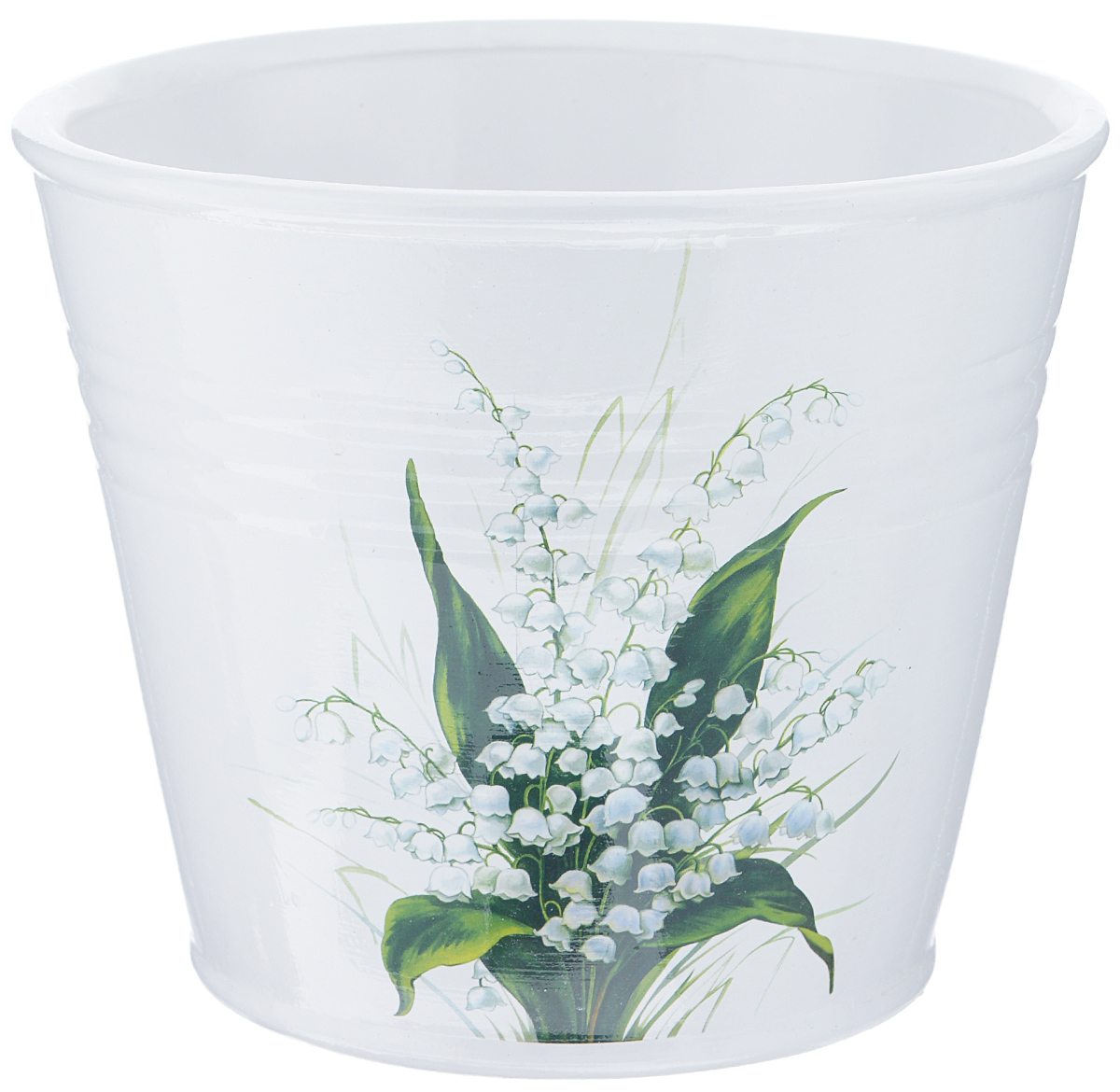 Кашпо House & Holder Ландыши, 1,5 лDHL20905-1 Кашпо House & Holder Ландыши, 1,5 лDHL20905-1Кашпо-горшок для цветов House & Holder Ландыши изготовлено из керамики и оформлено оригинальным рельефом. Изделие предназначено для цветов и небольших деревьев. Такие изделия часто становятся последним штрихом, который совершенно изменяет интерьер помещения или ландшафтный дизайн сада. Благодаря такому кашпо вы сможете украсить вашу комнату, офис, сад и другие места. Диаметр кашпо по верхнему краю: 18 см. Высота кашпо: 15 см. Объем: 1,5 л.