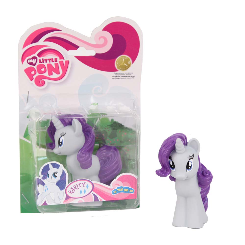 My Little Pony Пластизоль Пони РаритиGT6702 My Little Pony Пластизоль Пони РаритиGT6702Моя Маленькая Пони от Hasbro - это игрушки, созданные по мотивам мультфильма о волшебницах пони и их волшебном мире, где процветают добро и дружба! Маленькие фигурки волшебных пони из мультсериала - настолько миниатюрные, что их можно брать с собой куда захочешь! Каждая фигурка очень точна в исполнении, все детали очень точно прорисованы. Каждая малютка пони украшена фигурными хвостом и гривой. У малышек пони Hasbro много друзей, всех можно купить отдельно. Фигурка Мини-пони Rarity, высотой 9 см, выполненная целиком из пластика.