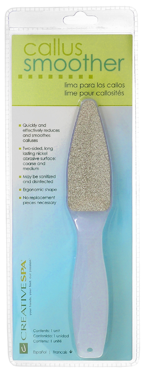 Sophin New Callus Smoother Скребок для педикюра9355 Sophin New Callus Smoother Скребок для педикюра9355Удобный и долговечный инструмент для эффективного и безопасного удаления сухой и ороговевшей кожи при педикюре. Двухсторонний скребок с разной абразивностью (грубая и средняя) можно дезинфицировать и обрабатывать любым способом. Рассчитан на долгосрочную работу и не требует замены рабочих частей.