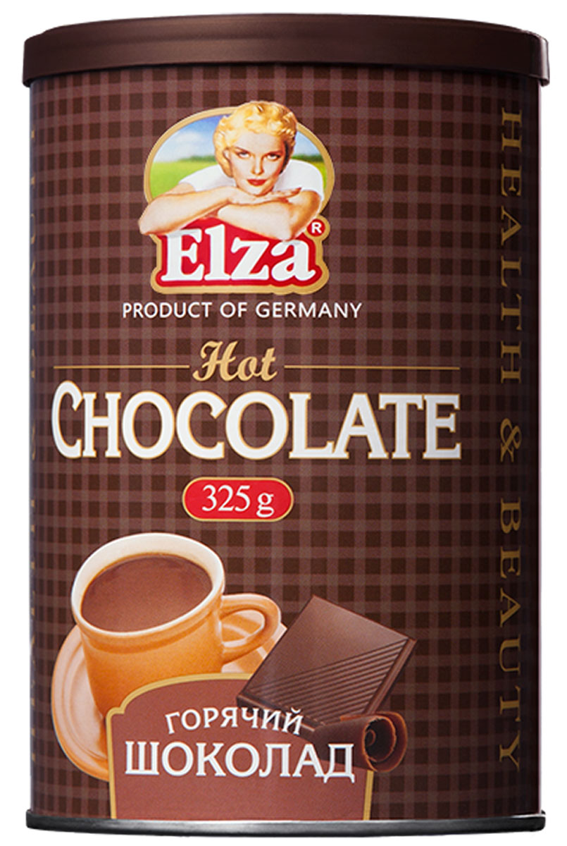 Elza Hot Chocolate шоколад горячий, 325 г4260283250110 Elza Hot Chocolate шоколад горячий, 325 г4260283250110Приготовленный из отборных какао-бобов по традиционному немецкому рецепту горячий шоколад Elza заряжает энергией и хорошим настроением.