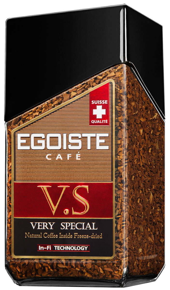 Egoiste V.S. кофе растворимый, 100 г7610121710622 Egoiste V.S. кофе растворимый, 100 г7610121710622Терпкий вкус средней плотности изысканного кофе Egoiste V.S. имеет неповторимое ореховое послевкусие, благодаря отборной арабике Grand CRU.