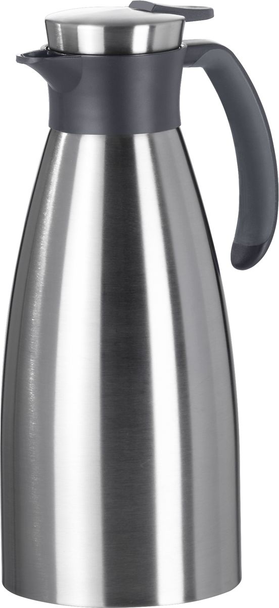 Термос-кофейник Emsa "Soft Grip", цвет: серебристый, черный, 1,5 л