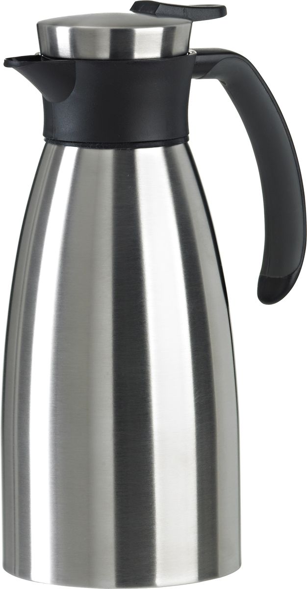 Термос-кофейник Emsa Soft Grip, цвет: серебристый, черный, 1 л508932 Термос-кофейник Emsa Soft Grip, цвет: серебристый, черный, 1 л508932Термос-кофейник Emsa Soft Grip имеет матовый корпус, выполненный из нержавеющей стали. Ручка, декоративное кольцо и носик выполнены из высококачественного пластика. Колба выполнена из нержавеющей стали. Как и все термокофейники EMSA, эта модель имеет 5-ти слойную систему изоляции X-SAFE. Рычаг крышки располагается удобно под рукой, он не нагревается и легко открывается под небольшим давлением. Ручка имеет эргономичную форму, легко ложиться в руку и приятна на ощупь. Обладая прекрасными тепловыми качествами такая модель прекрасно сохраняет температуру горячих и холодных напитков. Диаметр дна: 10,5 см. Диаметр горлышка: 7,2 см. Высота термоса: 24 см. Время сохранения холода: 24 ч. Время сохранения тепла: 12 ч.