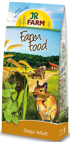 JR FARM 13645 Farm Food Adult Корм для дегу 750г36909 JR FARM 13645 Farm Food Adult Корм для дегу 750г36909Корм Adult для взрослых животных содержит все питательные вещества, витамины и минералы. В этот корм специально так же был добавлен зеленый овес и семена диких трав - любимое лакомство дегу.
