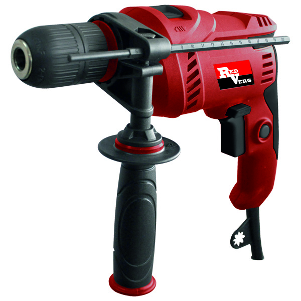 Дрель ударная RD-ID650S RedVergRD-ID650S Дрель ударная RD-ID650S RedVergRD-ID650SБыстрозажимной патрон - удобен при частой смене насадок, надёжно фиксирует все свёрла и насадки, не проворачивает в процессе работы. Высокие обороты двигателя - быстрое сверление в различных материалах и различными по диаметру свёрлами. Дополнительная антивибрационная рукоятка - снижает вибрацию на руки оператора на 30%, меньше усталость, комфорт в работе. Обрезиненная рукоятка - удобство и безопасность оператора при выполнении различных работ.